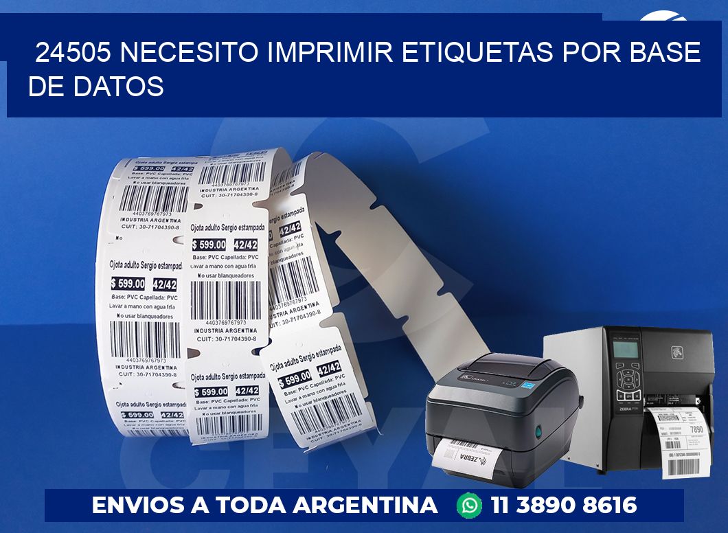 24505 NECESITO IMPRIMIR ETIQUETAS POR BASE DE DATOS