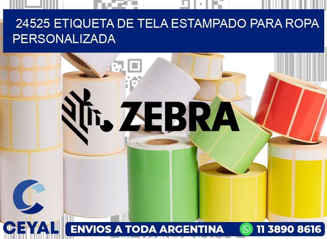 24525 ETIQUETA DE TELA ESTAMPADO PARA ROPA PERSONALIZADA