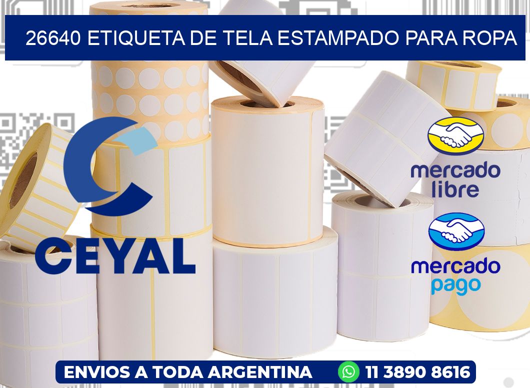 26640 ETIQUETA DE TELA ESTAMPADO PARA ROPA
