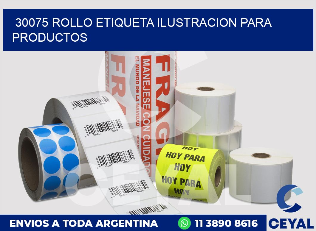 30075 ROLLO ETIQUETA ILUSTRACION PARA PRODUCTOS