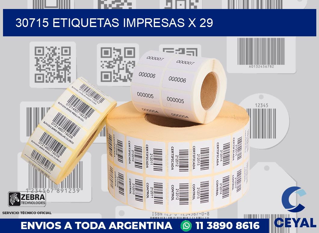30715 Etiquetas impresas x 29