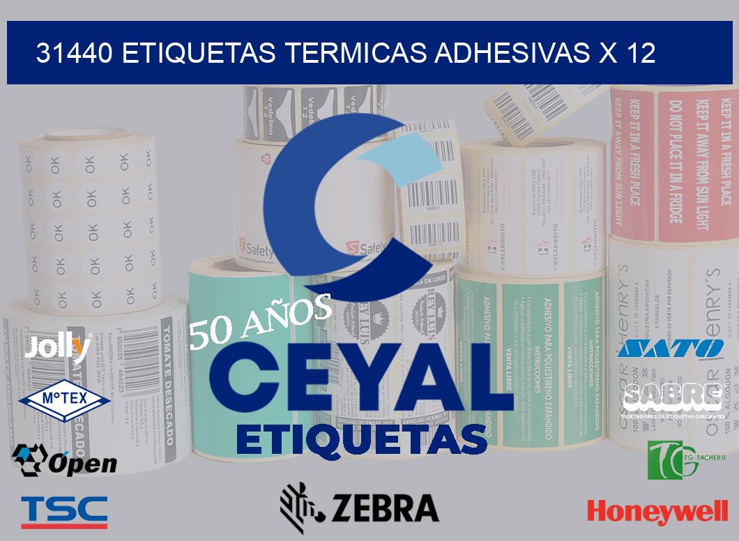 31440 etiquetas termicas adhesivas x 12