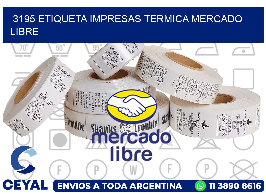3195 ETIQUETA IMPRESAS TERMICA MERCADO LIBRE