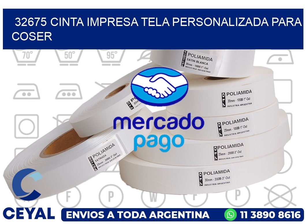 32675 CINTA IMPRESA TELA PERSONALIZADA PARA COSER
