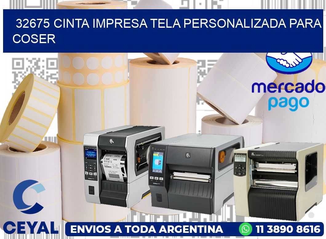 32675 CINTA IMPRESA TELA PERSONALIZADA PARA COSER