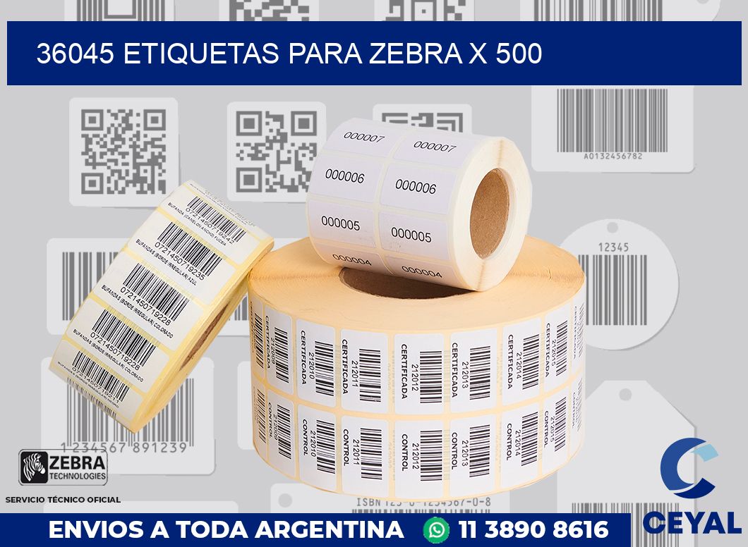 36045 etiquetas para zebra x 500