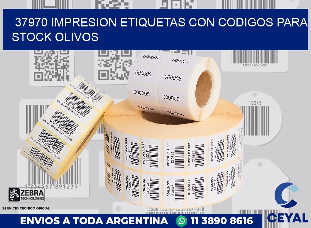 37970 IMPRESION ETIQUETAS CON CODIGOS PARA STOCK OLIVOS