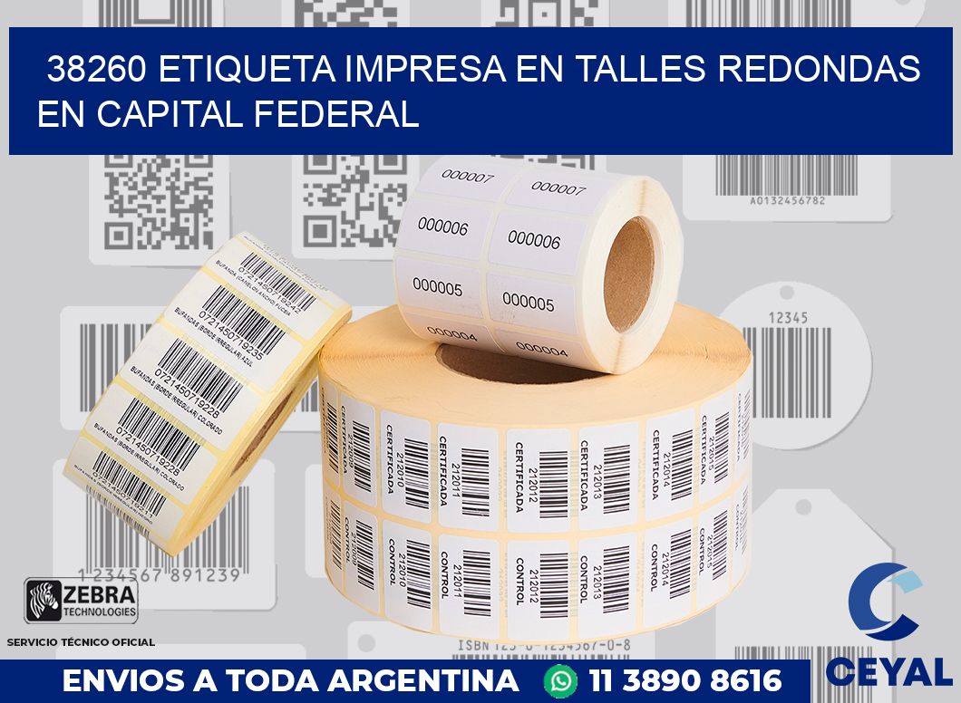 38260 ETIQUETA IMPRESA EN TALLES REDONDAS EN CAPITAL FEDERAL