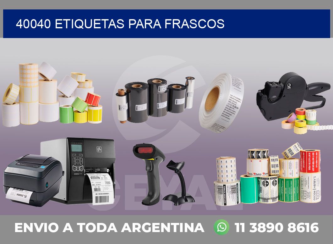 40040 ETIQUETAS PARA FRASCOS