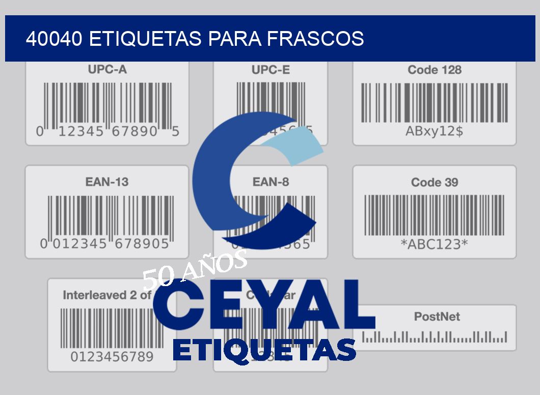 40040 ETIQUETAS PARA FRASCOS