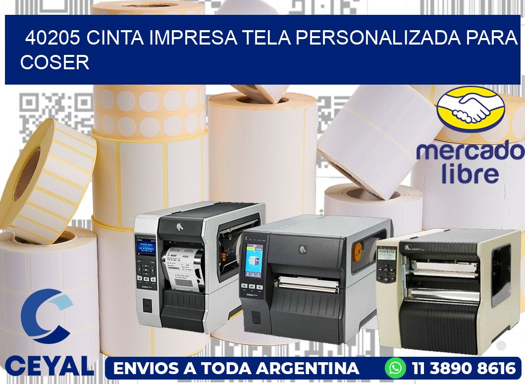 40205 CINTA IMPRESA TELA PERSONALIZADA PARA COSER