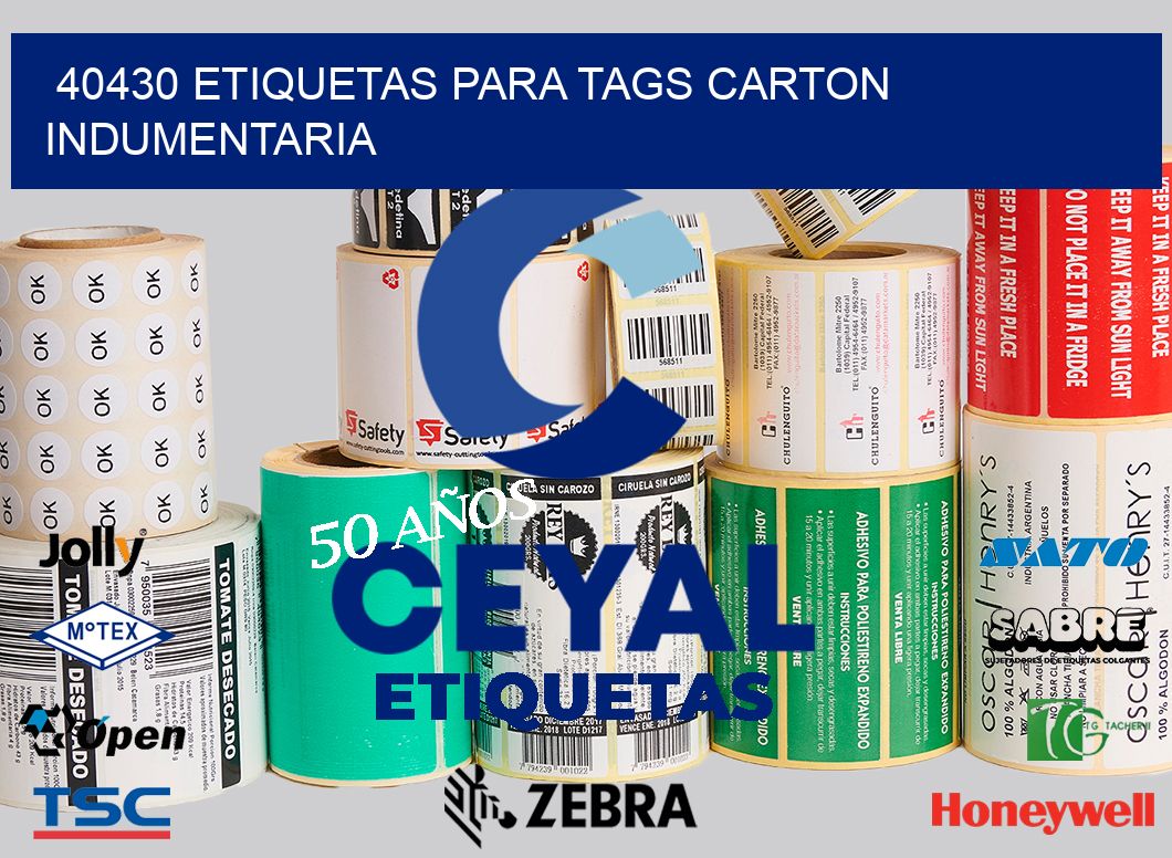 40430 ETIQUETAS PARA TAGS CARTON INDUMENTARIA