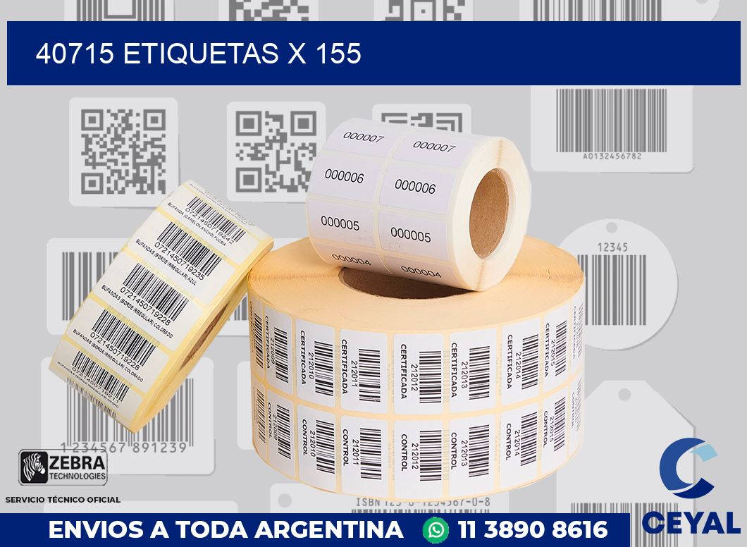 40715 Etiquetas x 155
