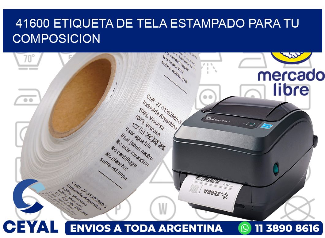 41600 ETIQUETA DE TELA ESTAMPADO PARA TU COMPOSICION