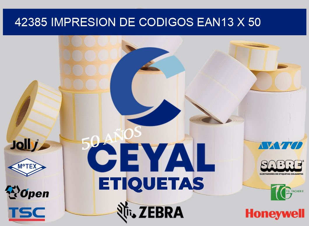 42385 impresion de codigos EAN13 x 50