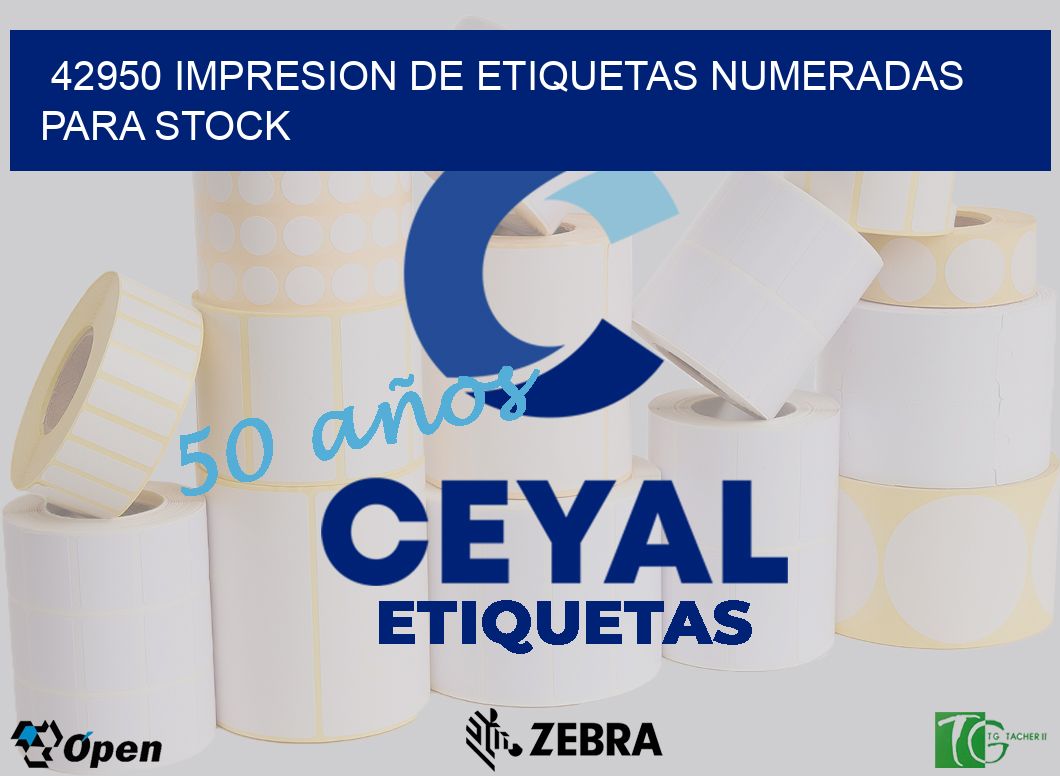 42950 IMPRESION DE ETIQUETAS NUMERADAS PARA STOCK