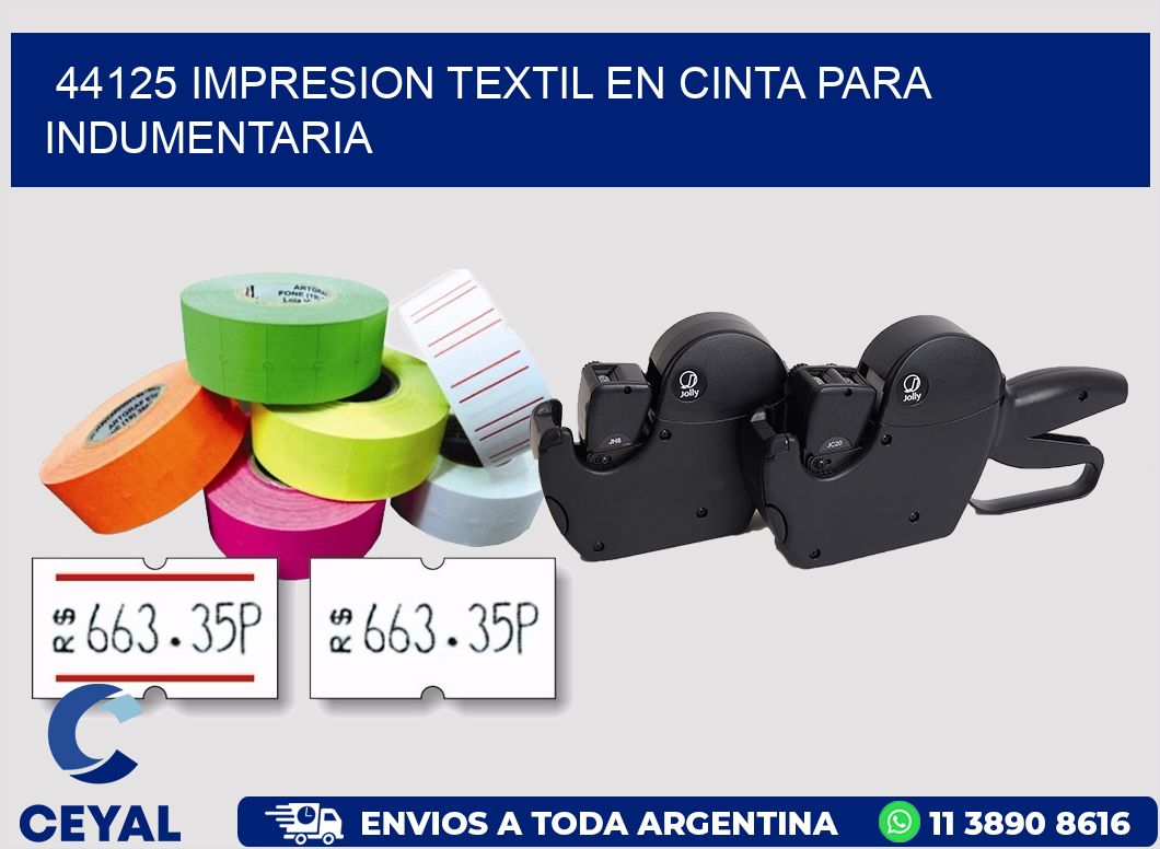 44125 IMPRESION TEXTIL EN CINTA PARA INDUMENTARIA