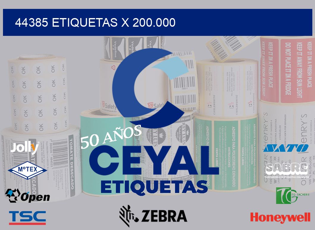 44385 Etiquetas x 200.000