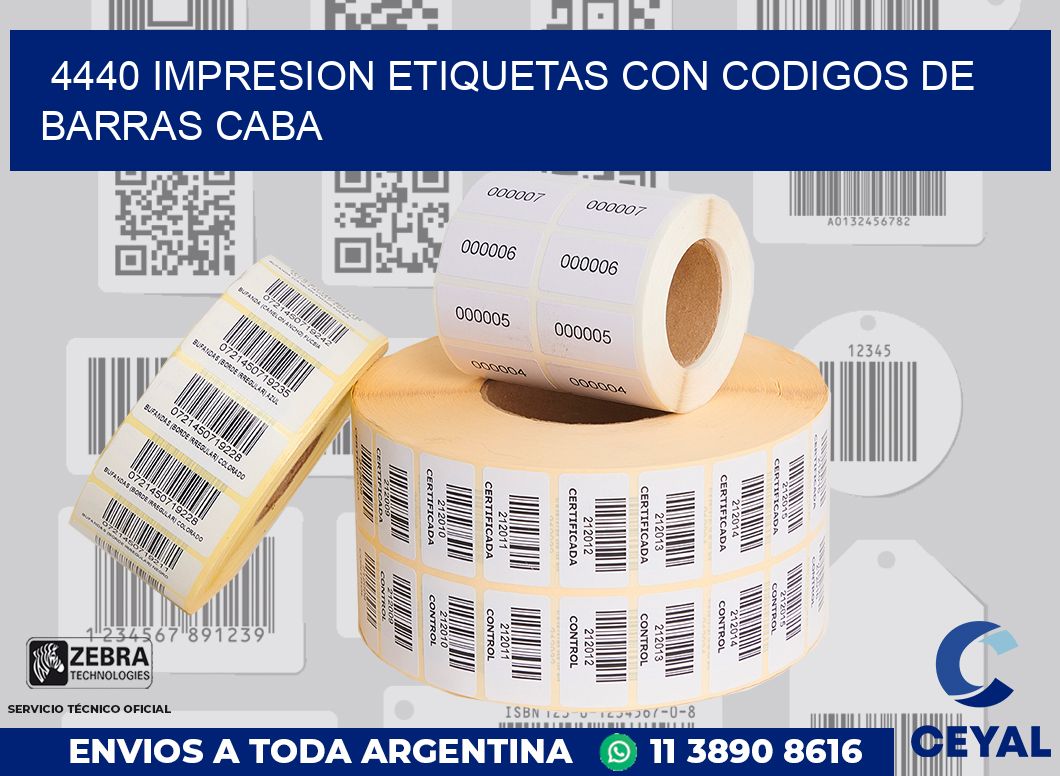 4440 IMPRESION ETIQUETAS CON CODIGOS DE BARRAS CABA