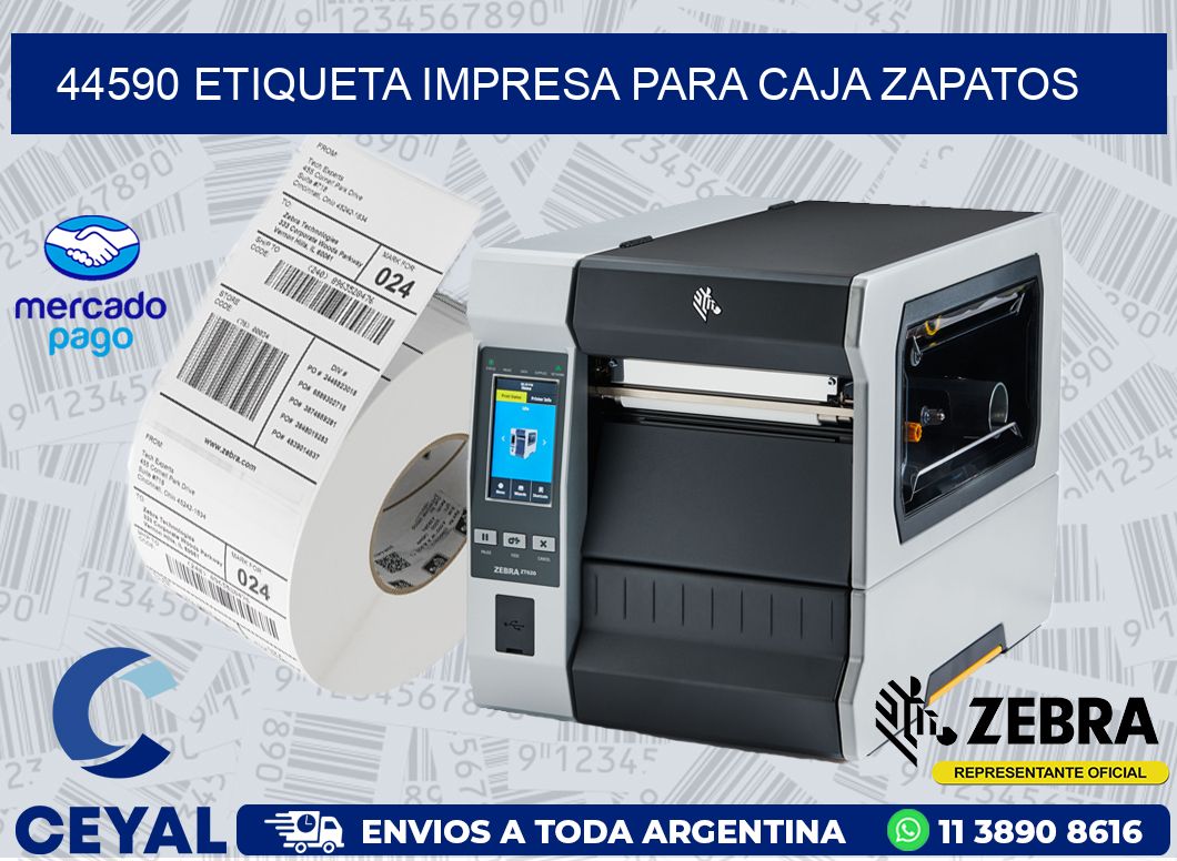 44590 ETIQUETA IMPRESA PARA CAJA ZAPATOS