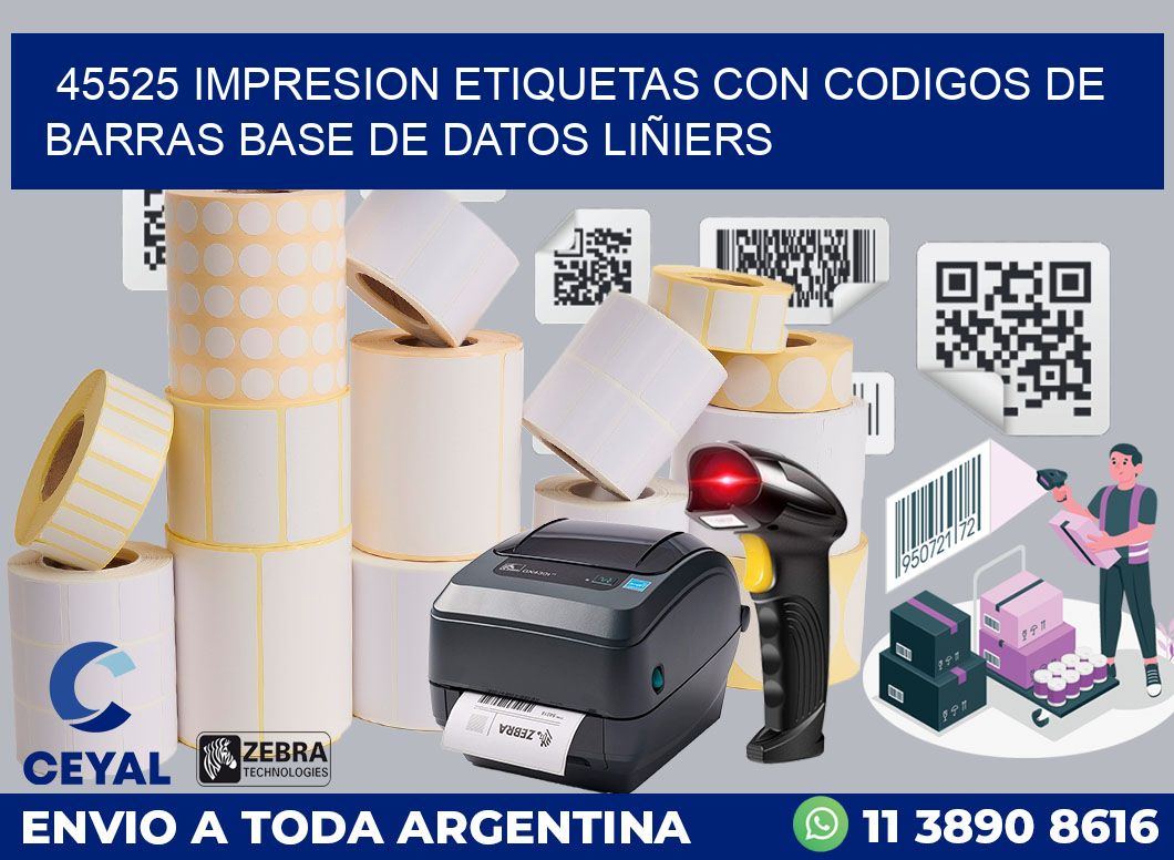 45525 IMPRESION ETIQUETAS CON CODIGOS DE BARRAS BASE DE DATOS LIÑIERS