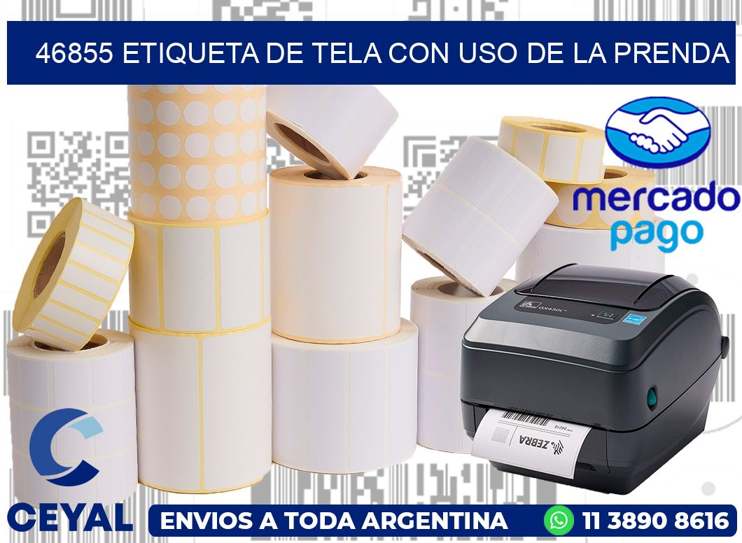 46855 ETIQUETA DE TELA CON USO DE LA PRENDA