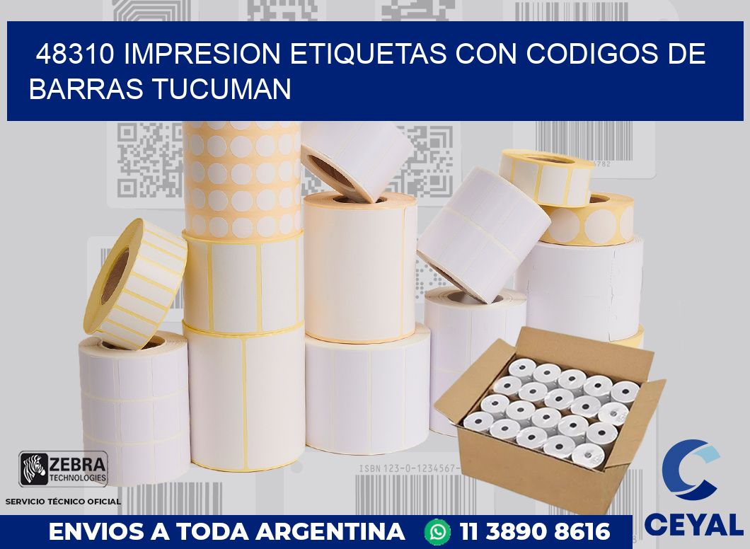 48310 IMPRESION ETIQUETAS CON CODIGOS DE BARRAS TUCUMAN