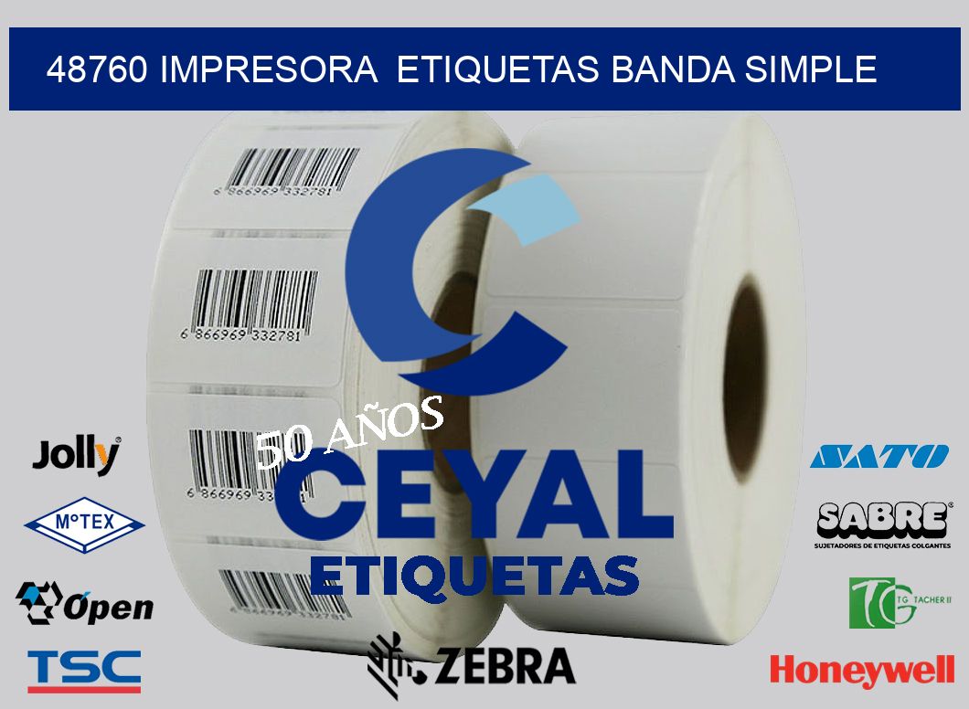 48760 impresora  etiquetas banda simple