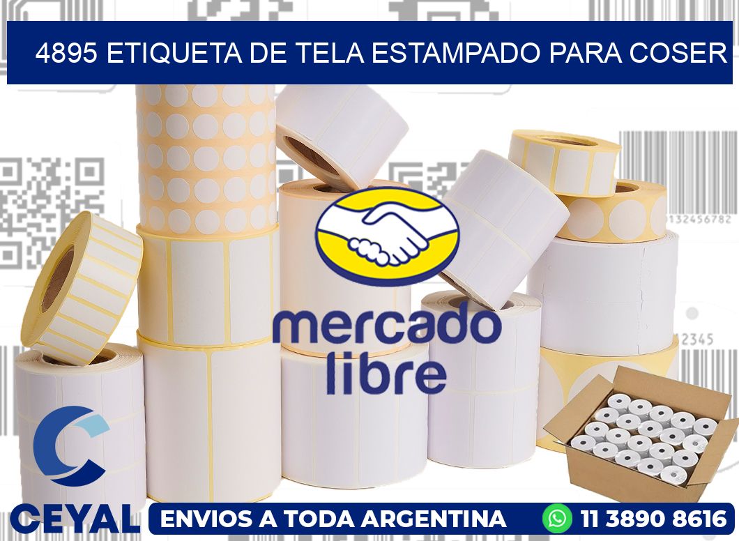 4895 ETIQUETA DE TELA ESTAMPADO PARA COSER