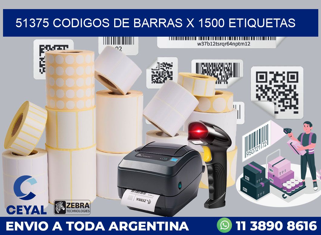 51375 codigos de barras x 1500 etiquetas