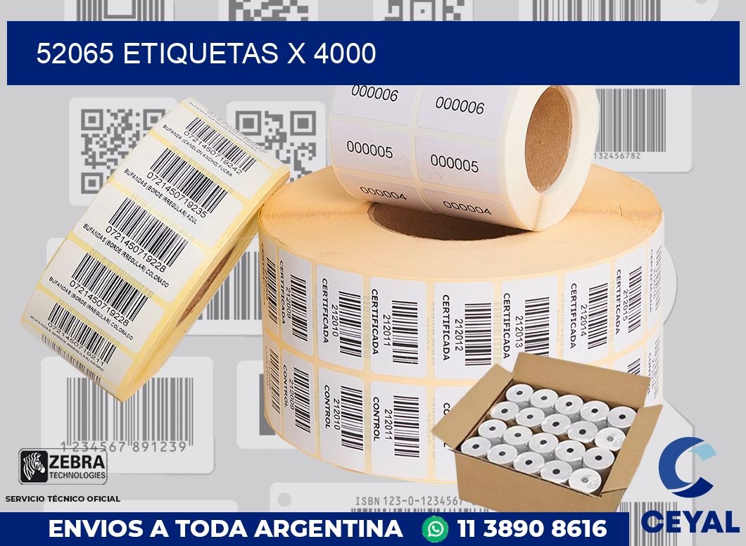 52065 Etiquetas x 4000