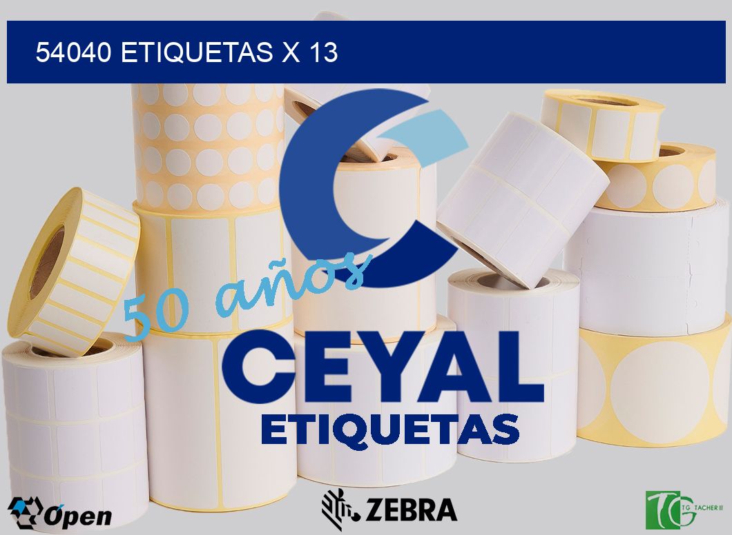 54040 Etiquetas x 13