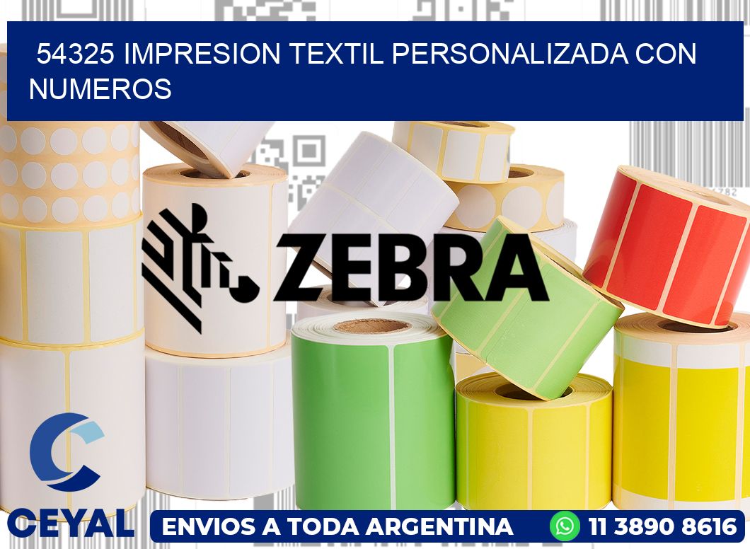 54325 IMPRESION TEXTIL PERSONALIZADA CON NUMEROS