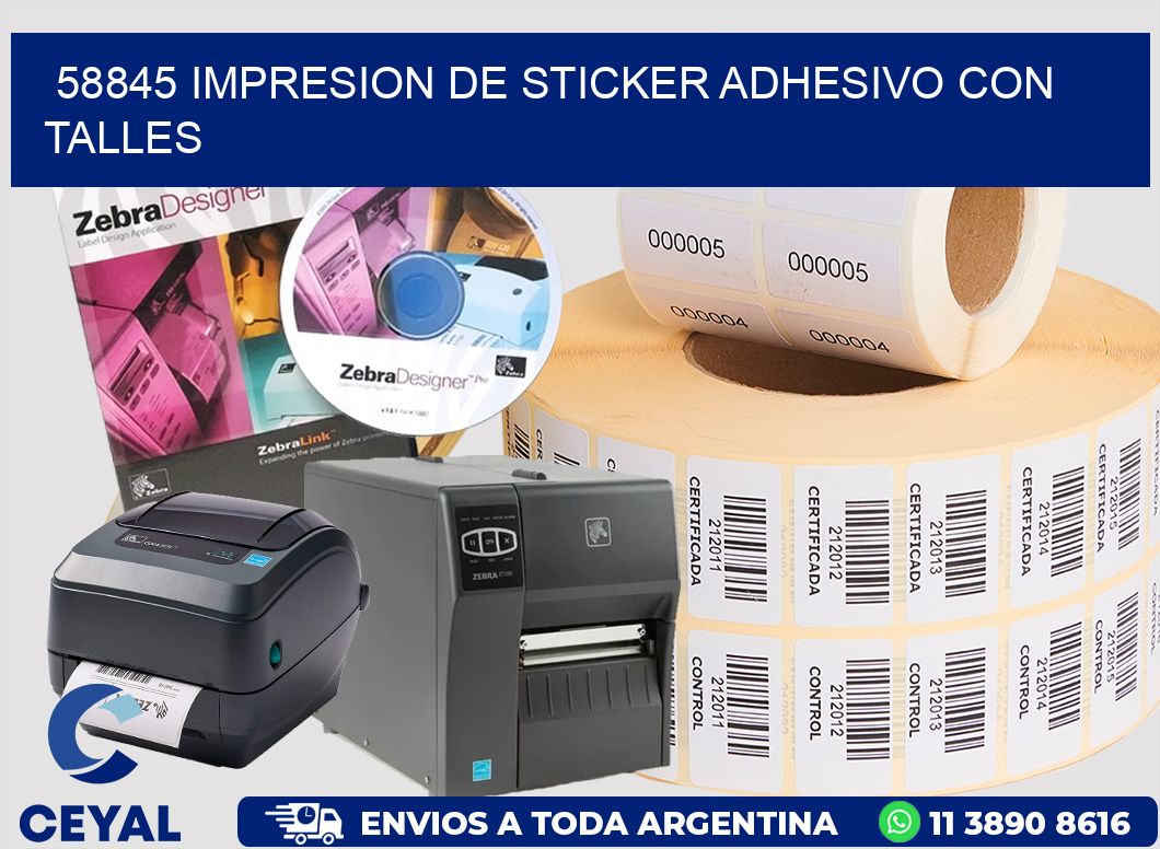 58845 IMPRESION DE STICKER ADHESIVO CON TALLES
