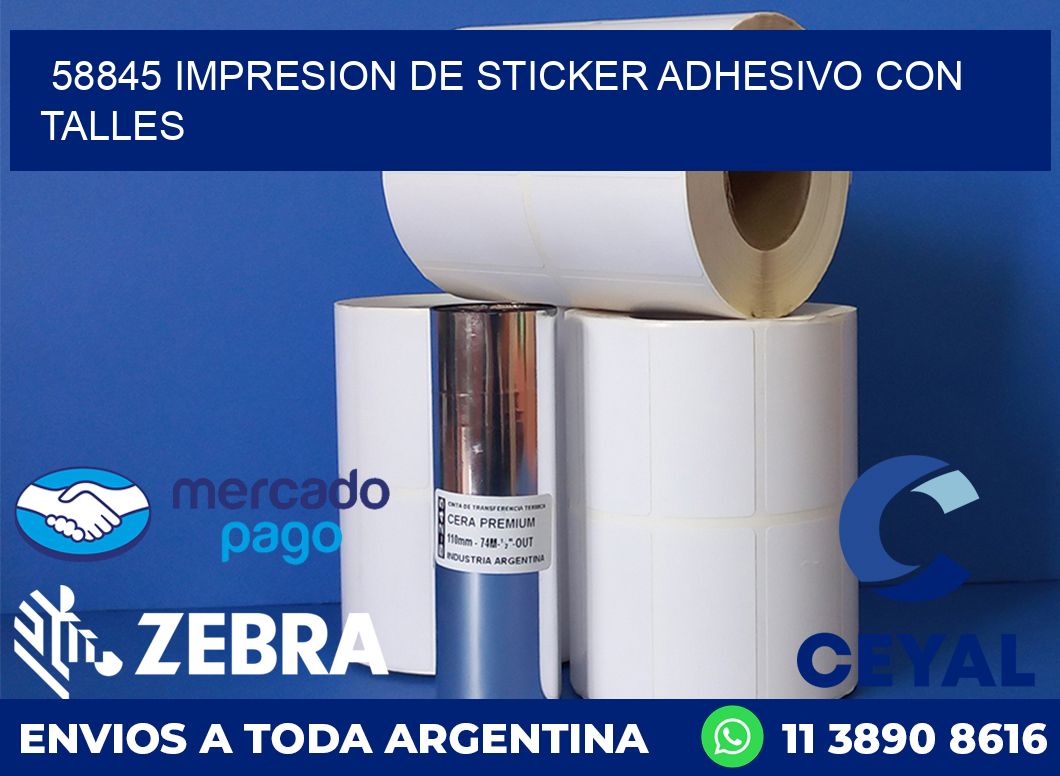 58845 IMPRESION DE STICKER ADHESIVO CON TALLES