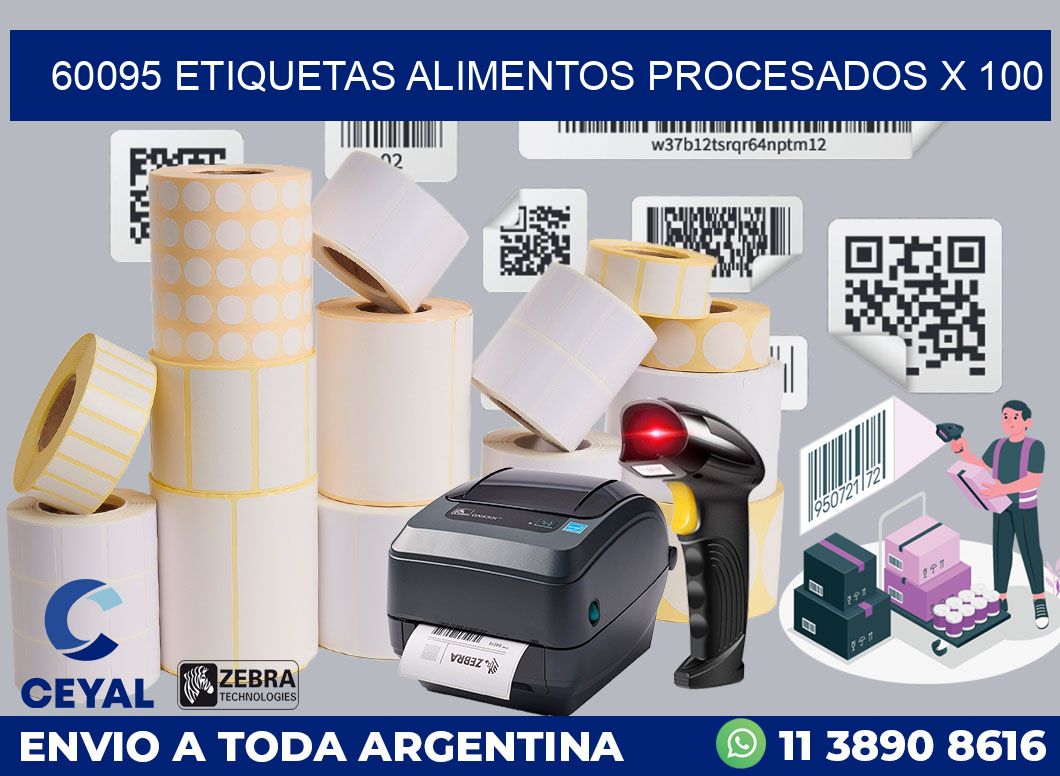60095 etiquetas alimentos procesados x 100