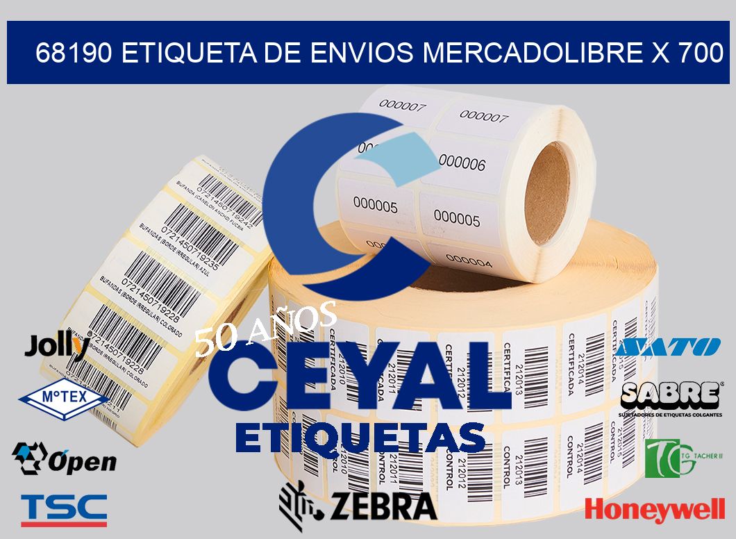 68190 etiqueta de envios mercadolibre x 700