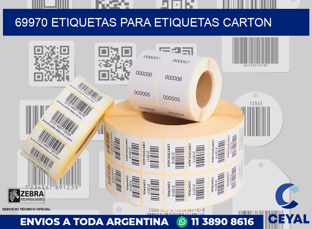 69970 ETIQUETAS PARA ETIQUETAS CARTON