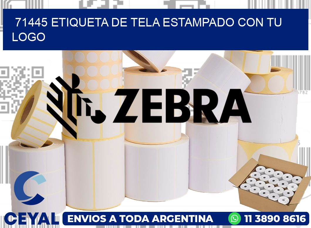 71445 ETIQUETA DE TELA ESTAMPADO CON TU LOGO