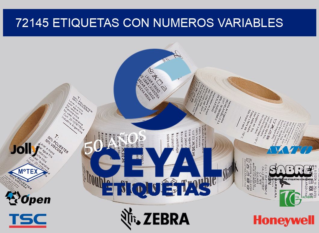 72145 ETIQUETAS CON NUMEROS VARIABLES