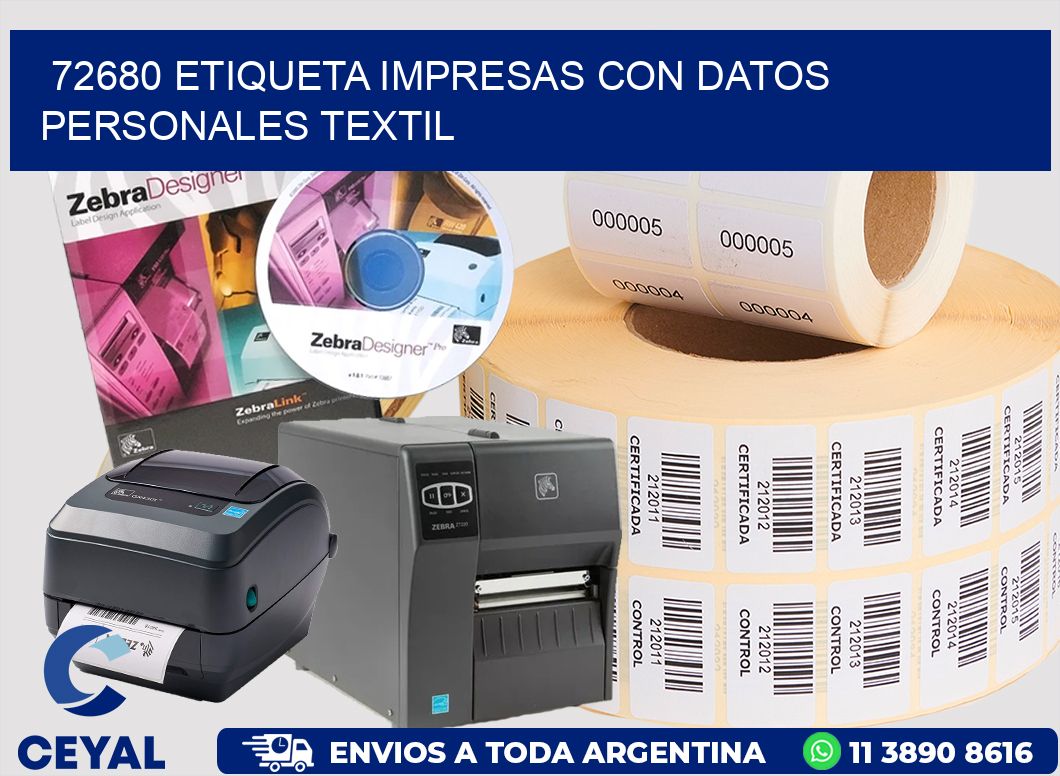 72680 ETIQUETA IMPRESAS CON DATOS PERSONALES TEXTIL
