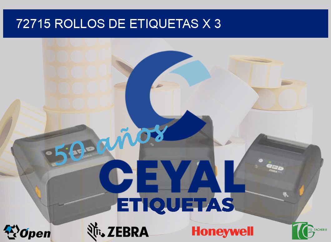 72715 rollos de etiquetas x 3