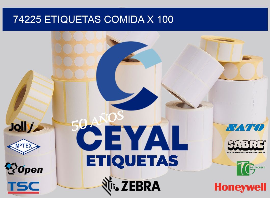 74225 etiquetas comida x 100