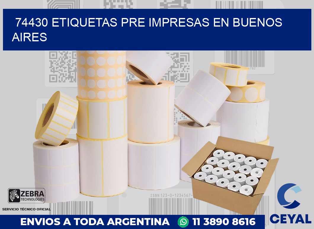 74430 ETIQUETAS PRE IMPRESAS EN BUENOS AIRES