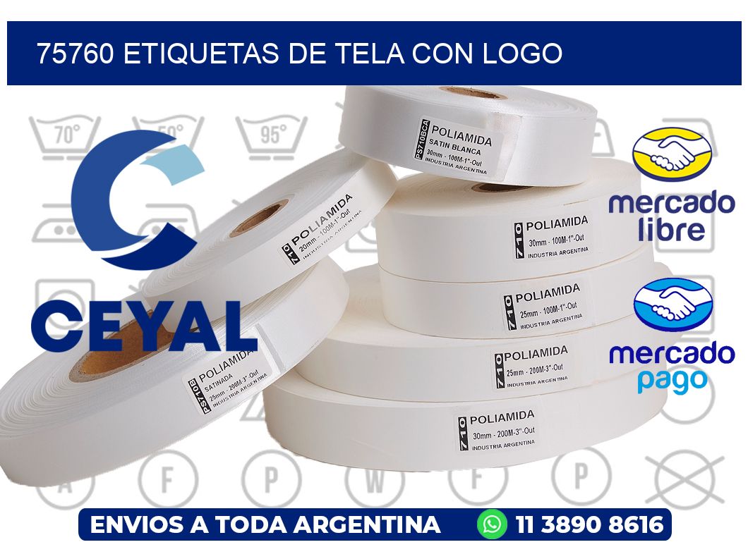 75760 ETIQUETAS DE TELA CON LOGO