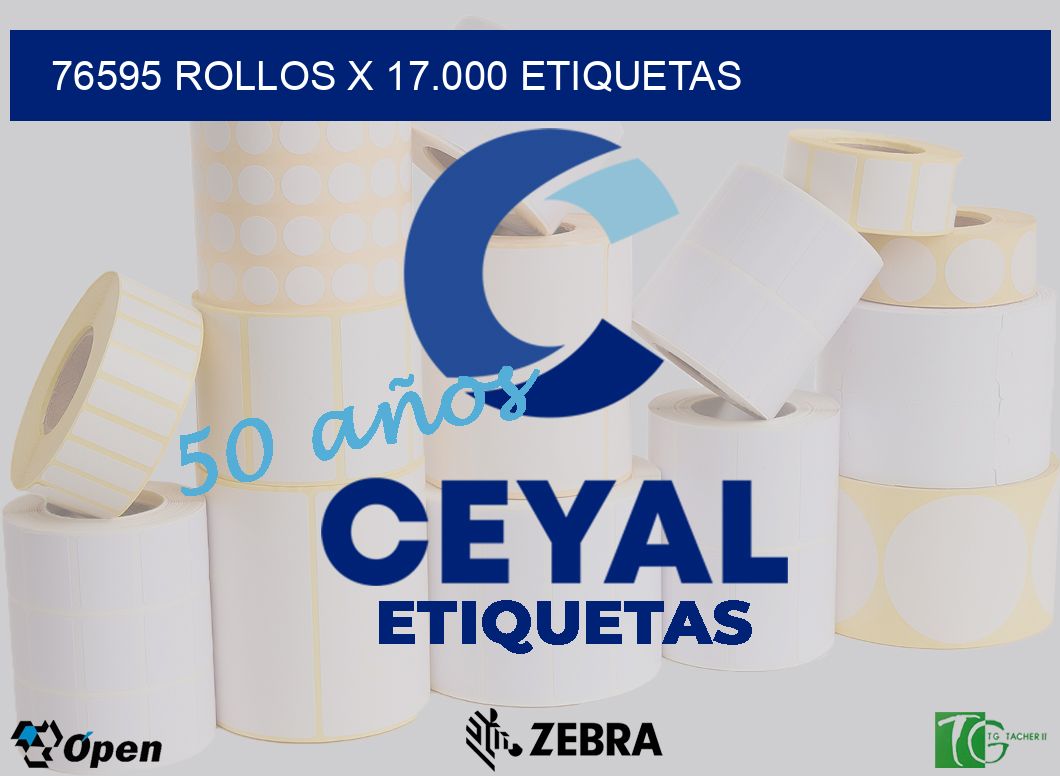76595 Rollos x 17.000 etiquetas