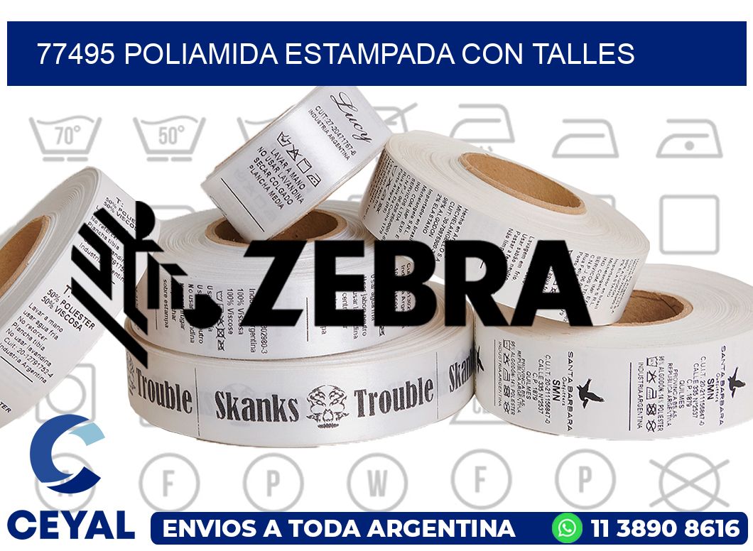 77495 POLIAMIDA ESTAMPADA CON TALLES