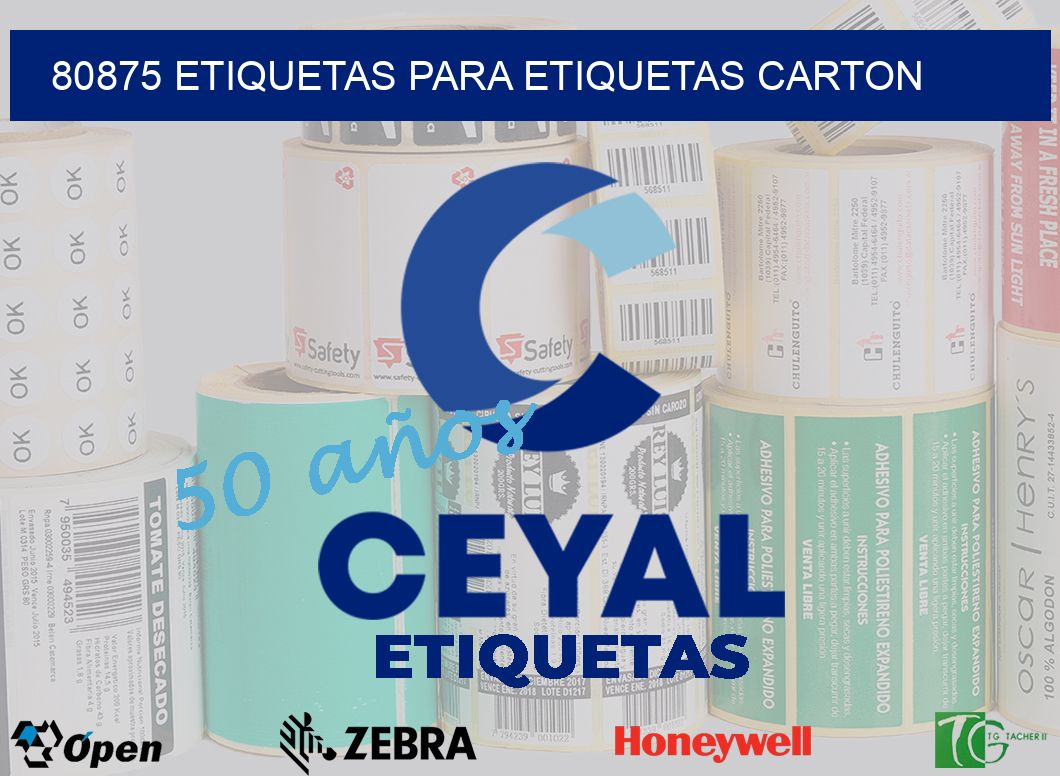 80875 ETIQUETAS PARA ETIQUETAS CARTON