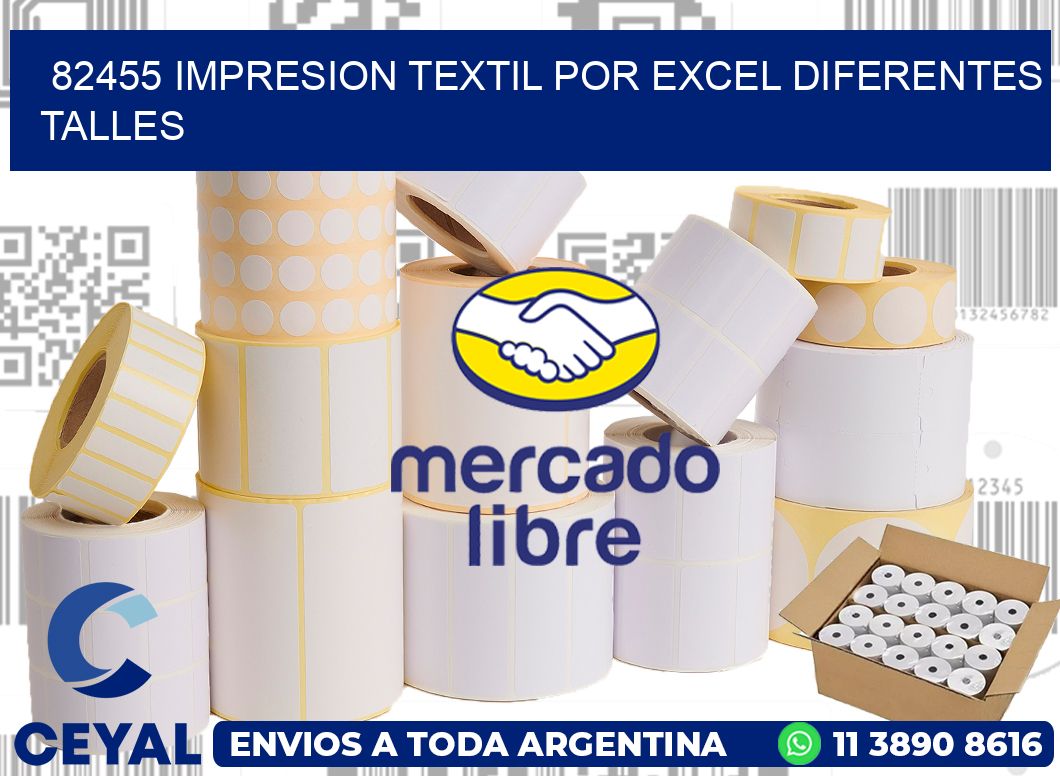 82455 IMPRESION TEXTIL POR EXCEL DIFERENTES TALLES