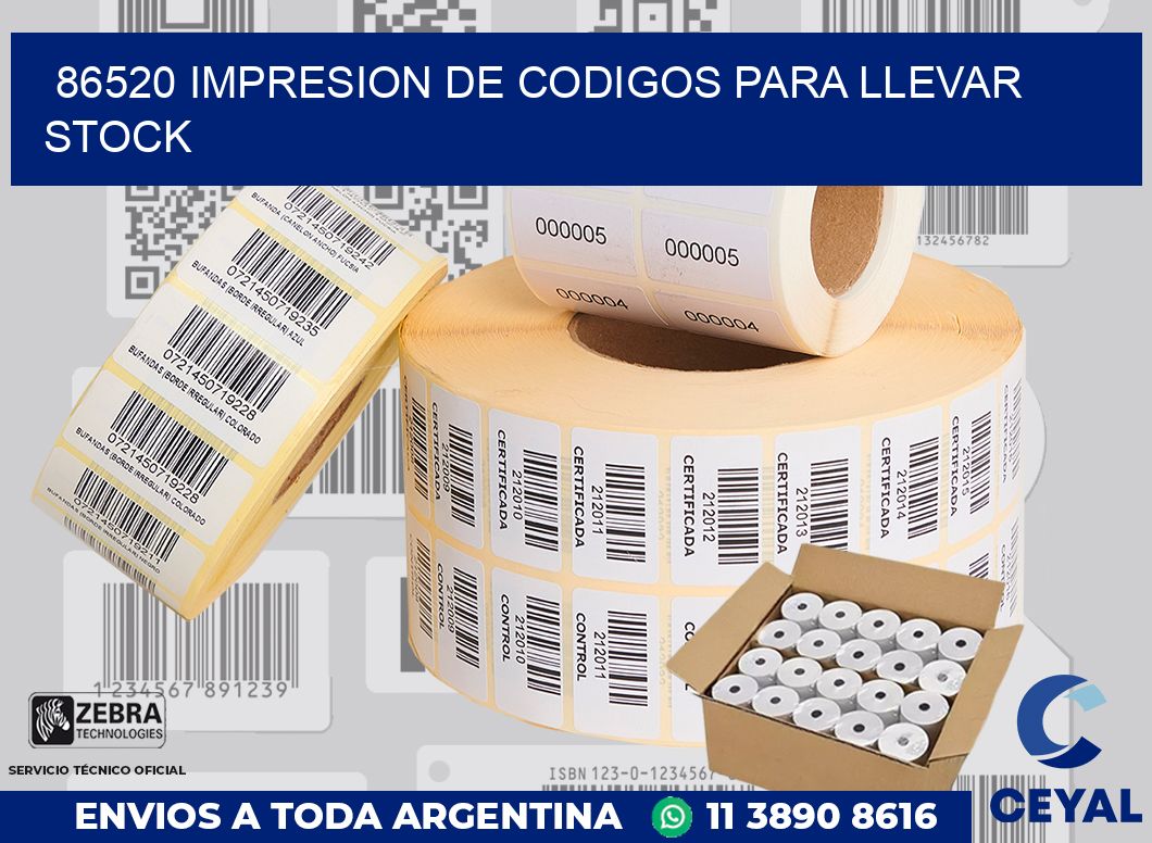 86520 IMPRESION DE CODIGOS PARA LLEVAR STOCK